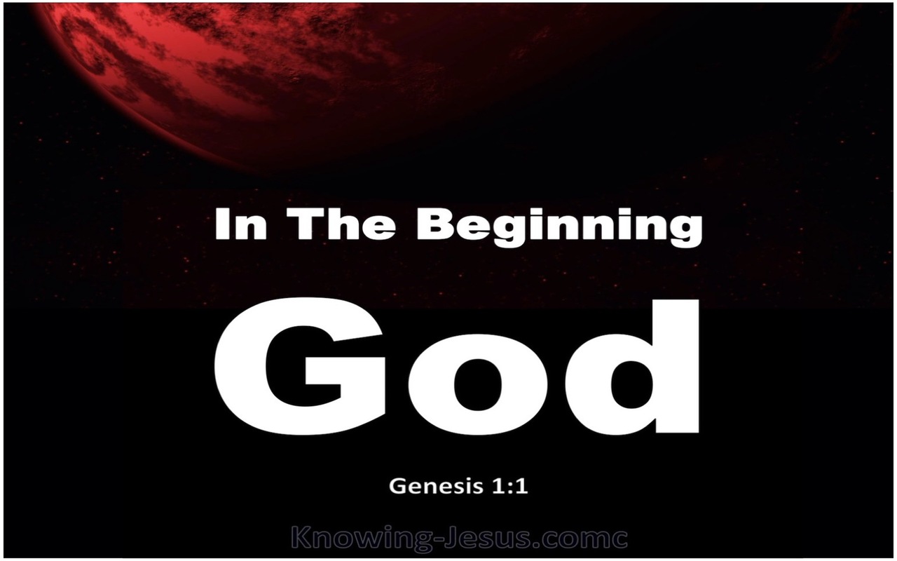 Genesis 1:1 In The Beginning God Created (white)